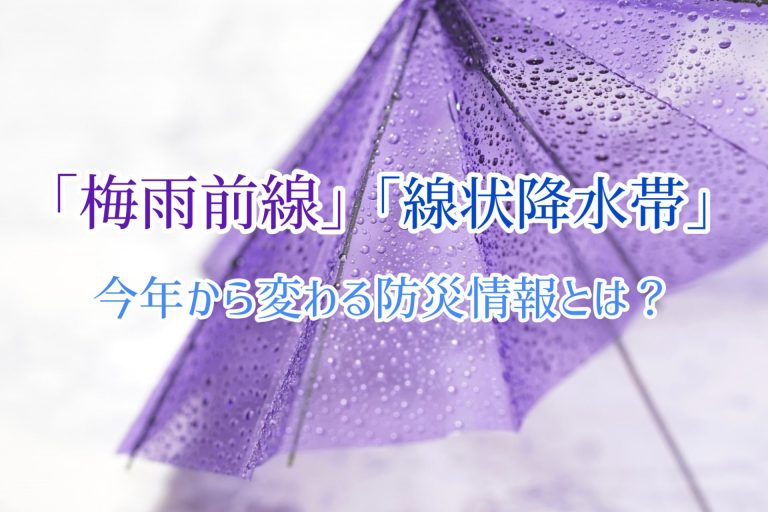 「梅雨前線」と「線状降水帯」それぞれの違いと注意すべきポイントは？